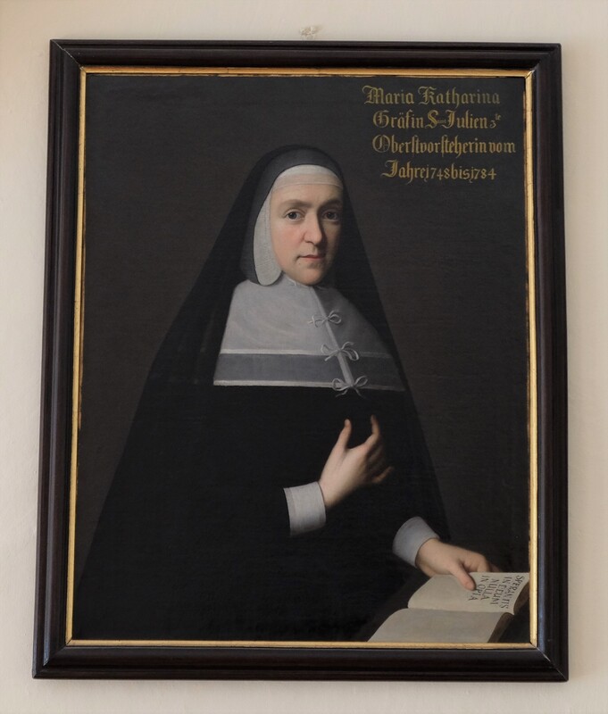 Porträt von der Ordensgründerin Mary Ward in Ordenstracht, Ölgemälde