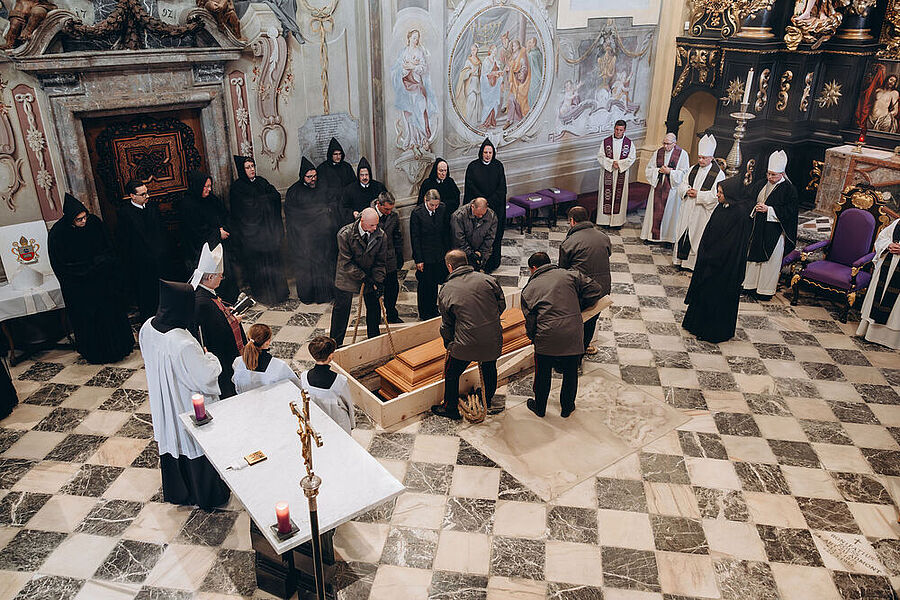 Abt em. Bruno Hubl fand in der Äbtegruft der Wallfahrtskirche Frauenberg bei Admont seine letzte Ruhestätte.