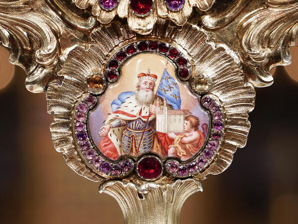 Detail der Fassung der Leopoldsreliquie