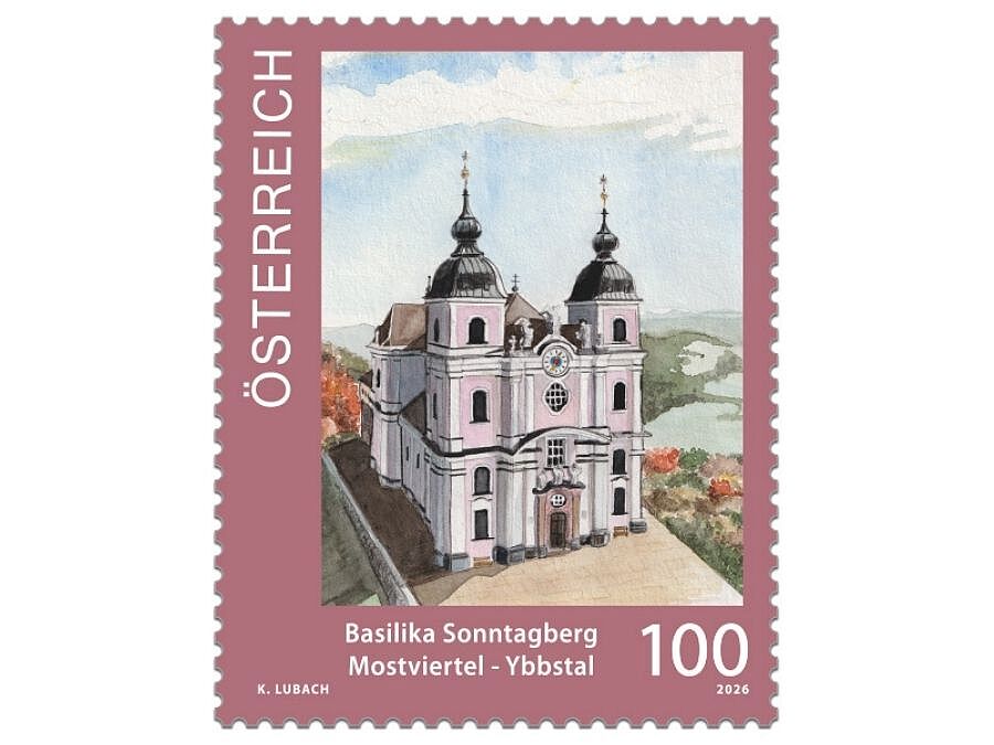 Die niederösterreichische Basilika Sonntagberg ziert eine neue Sonderbriefmarke der Post.
