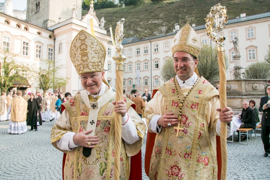 Erzbischof emeritus Alois Kothgasser SDB (1937 - 2024) und Erzabt Korbinian Birnbacher OSB 