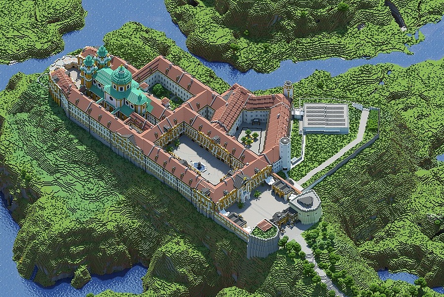 Der Schüler versuchte, jedes kleinste Detail des Stifts Melk einzubauen.