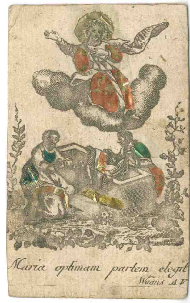 Maria Himmelfahrt, Spickelbildchen/Mischtechnik, 2. Hälfte 18. Jahrhundert, Inv.Nr. H 621. 