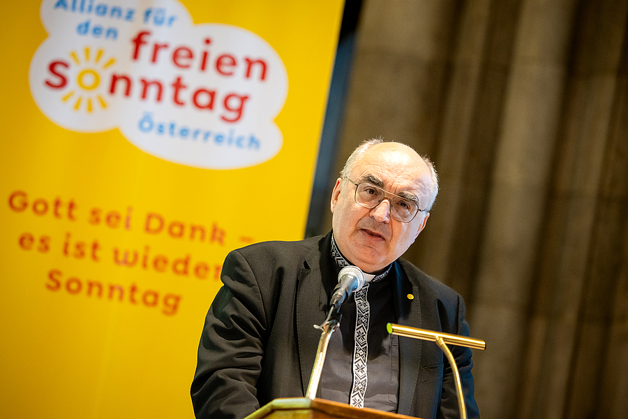 Bischof Wilhelm Krautwaschl betonte in seinem Grußwort, dass der „Wert“ des Menschen nicht von seiner Produktivität abhängt.