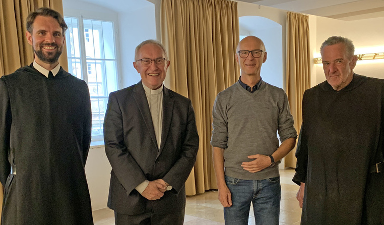 P. Johannes Feierabend, Weihbischof Anton Leichtfried, Christoph Freilinger und P. Winfried Bachler.