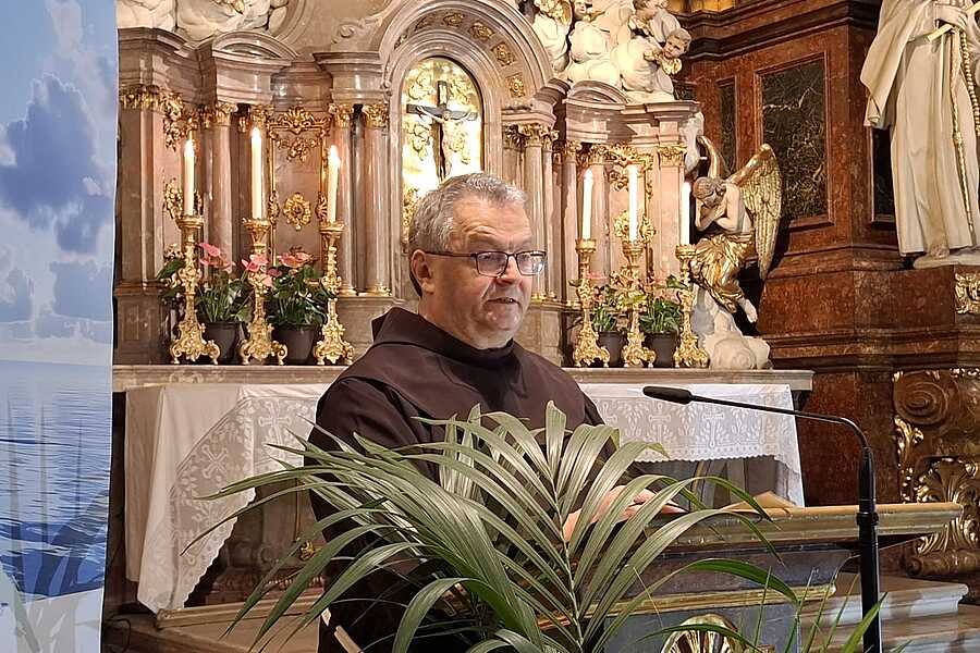 Für die Franziskaner war P. Josef Hofbauer beim ökumenischen Gottesdienst dabei. / Kathpress/Georg Pulling Für die Franziskaner war P. Josef Hofbauer beim ökumenischen Gottesdienst dabei.