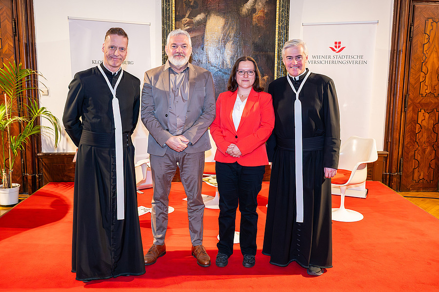 Bei der Auftaktveranstaltung der „Klosterneuburger Diskurse“ (v.l.): H. Nicolaus Buhlmann, Werner Brix, Manuela Mayer und H. Elias Carr.