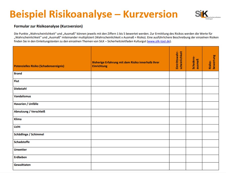 Abb. 7: Fragebogen zu Allgemeines Sicherheitsmanagement
