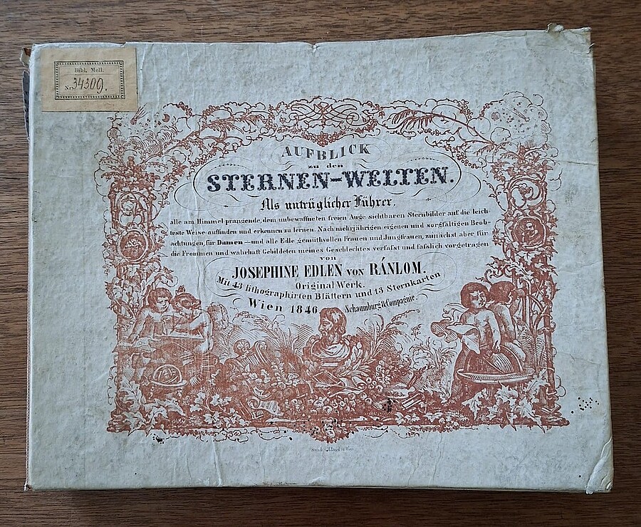 Das Buch „Aufblick zu den Sternen-Welten“ ist in der Stiftsbibliothek Melk zu finden.