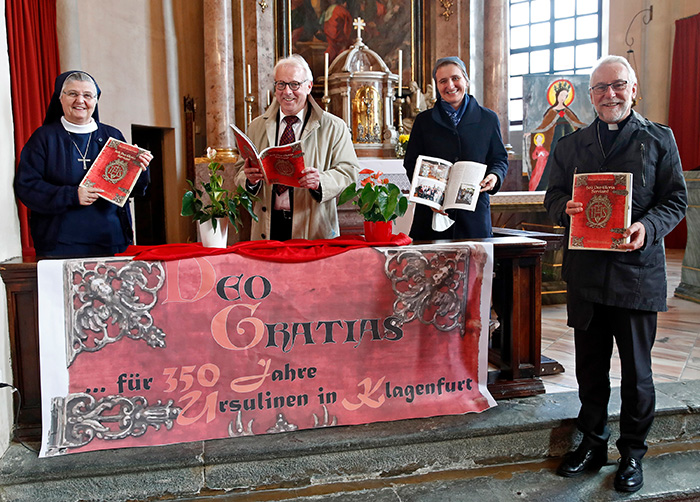 Sr, Marina, Peter tropper, Sr. Zorica und Bischof Josef Marketz