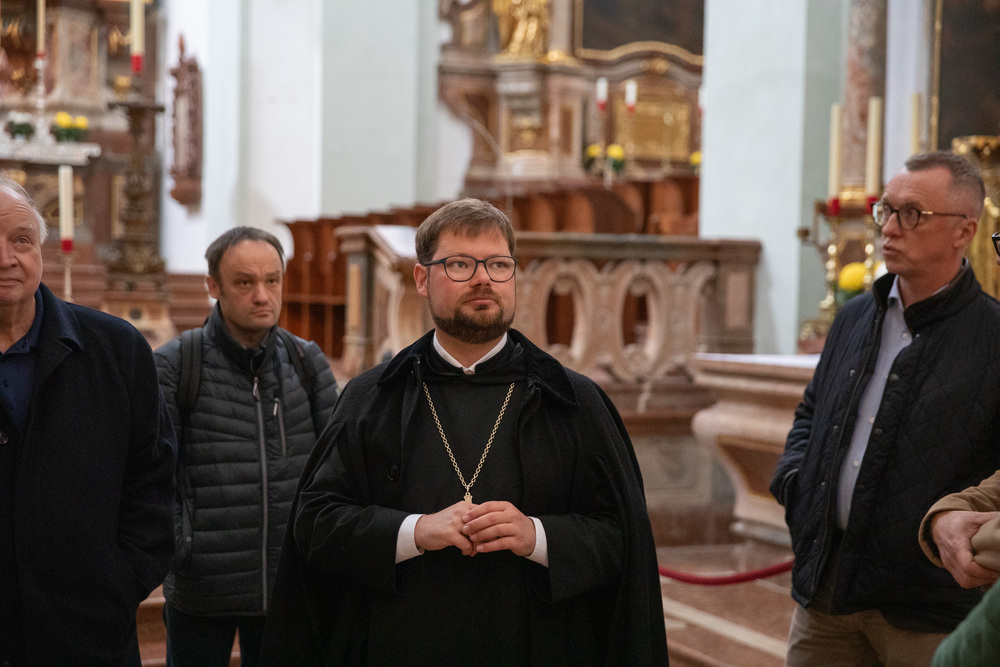 Erzabt Jakob Auer in der Stiftskirche