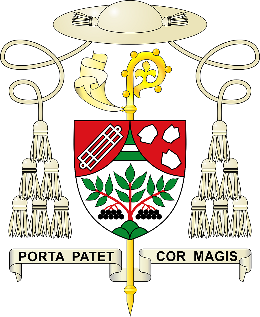 Das Wappen von Abt Leopold Baumberger.