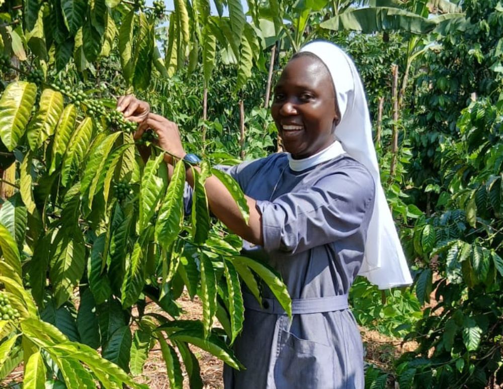Sr. mary in der Plantage ihrer Eltern
