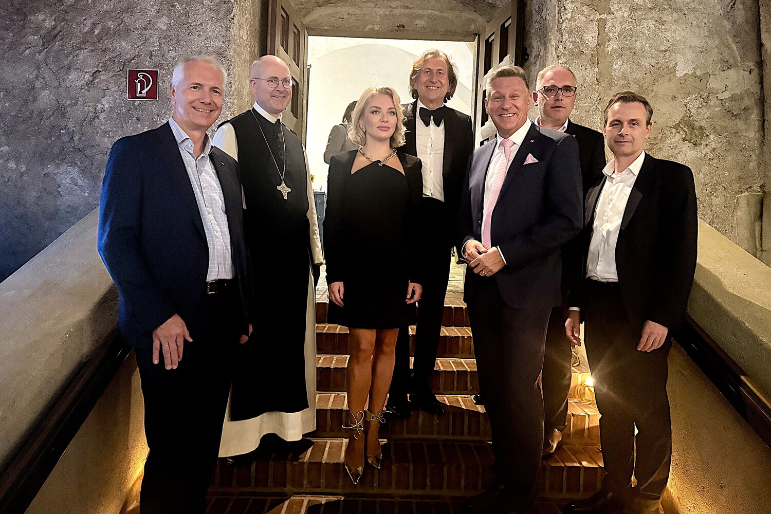 Von links nach rechts: Roman Schlosser, Abt Pius, Lidia Baich, Andreas Schager, Karl Weber, Christian Buxhofer, Martin Hauer