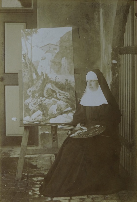 Nonne als Malerin /