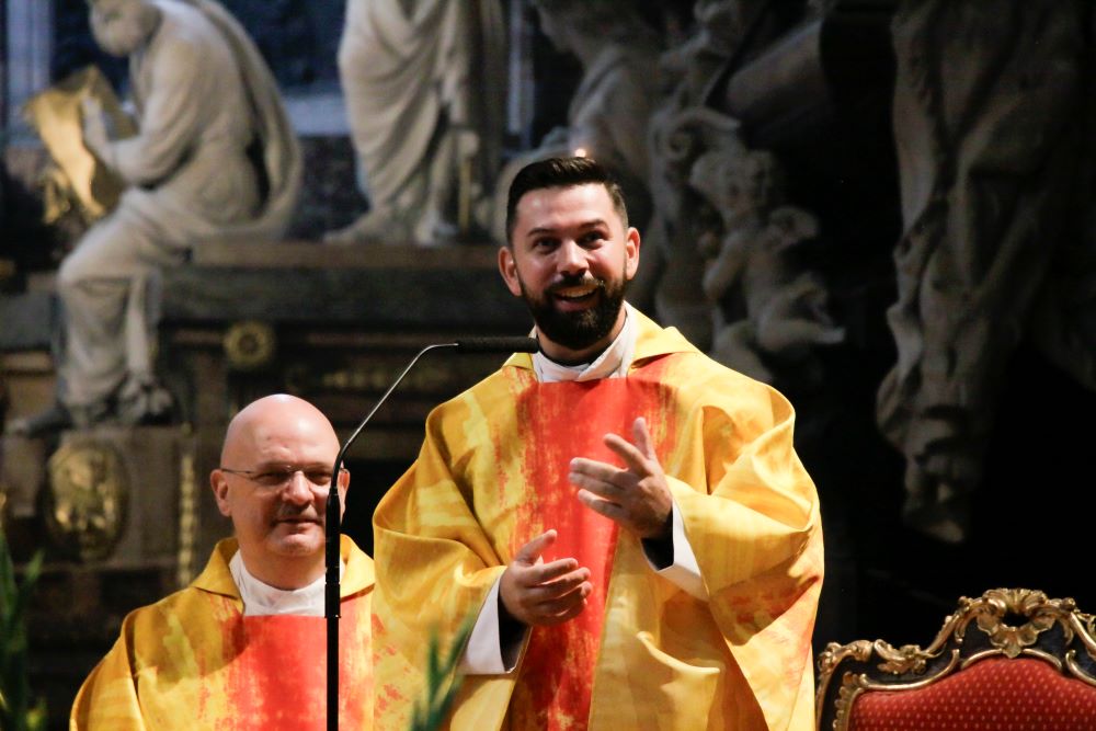 Salvatorianer/Manu Nitsch Messe bei der Pfarrübergabe von P. Erhard Rauch auf P. Marton Gal