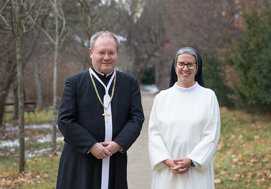 Propst Anton Höslinger und Sr. Franziska Madl