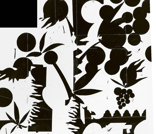 Die Bäume & die Erinnerung I, 2025, Bleistift und Acryl auf Baumwolle, 185x120 cm (Detail)