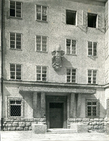 Ansicht des Kollegs St. Benedikt vor der Fertigstellung, 1926 / ASP, Foto B 640