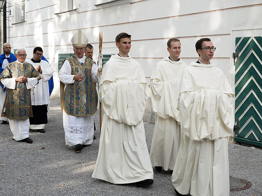 Banden sich für immer ans Stift Heiligenkreuz: P. Wilhelm Mauser, P. Melchisedeck Langhammer und P. Clemens Maria Spranger.