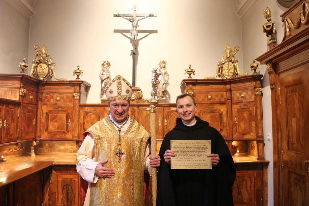 Erzabt Korbinian mit Fr. Markus