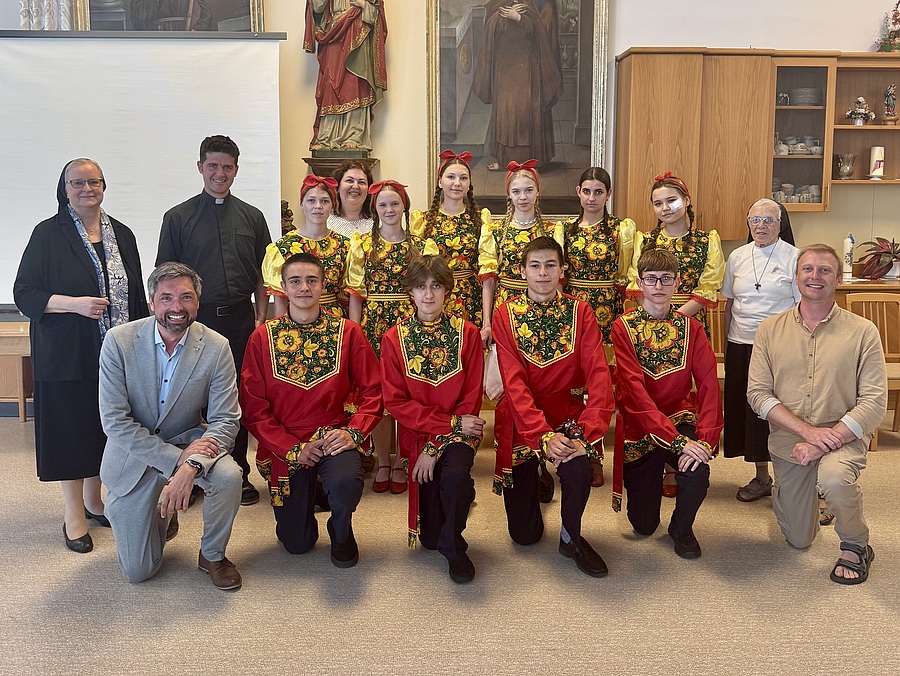 Die Schüler:innen der Schule St. Lorenz in Nordkasachstan waren zu Besuch in Vöcklabruck.