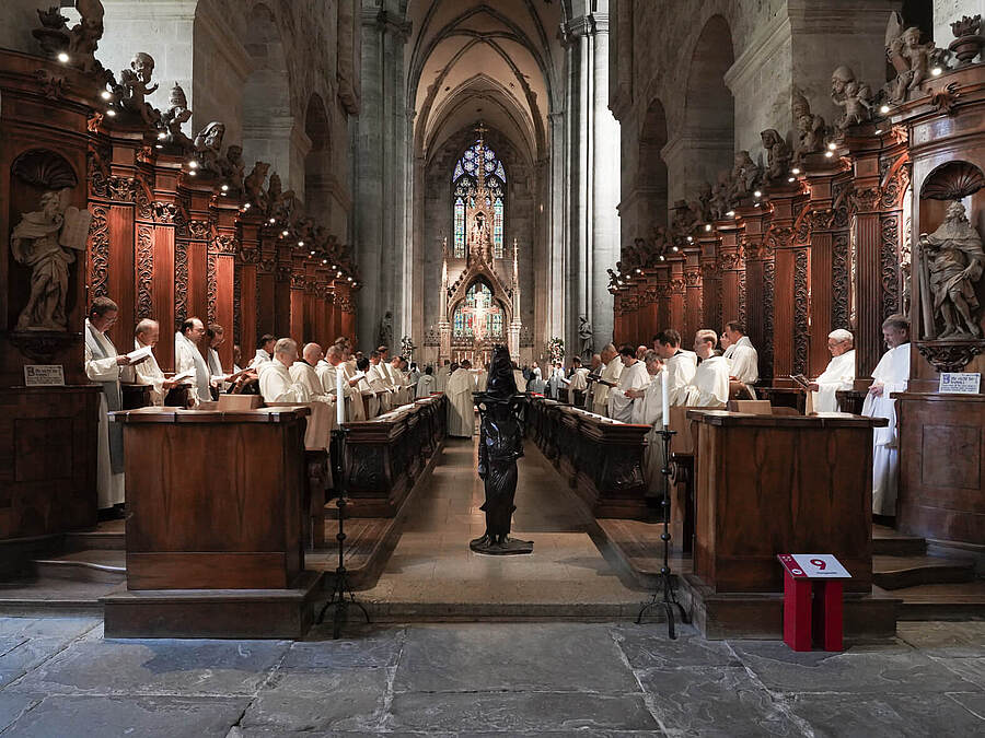 Über 70 Mönche nahmen an der Feier im Stift Heiligenkreuz teil.