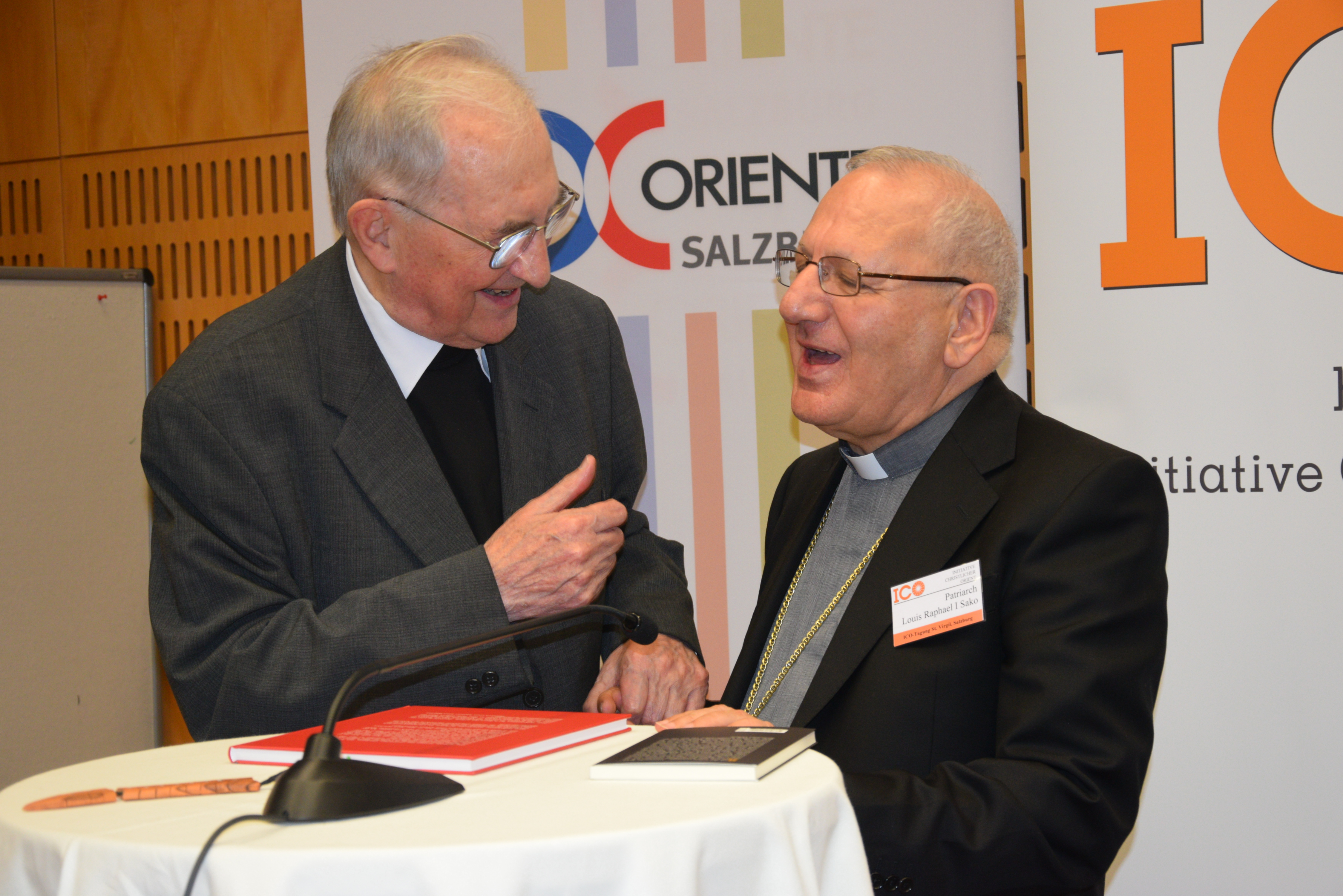 Mit Patriarch Louis Sako bei einer ICO Tagung 2017 in Salzburg