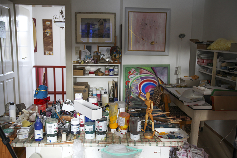 Blick ins Atelier von Sr. Heidrun Bauer SDS