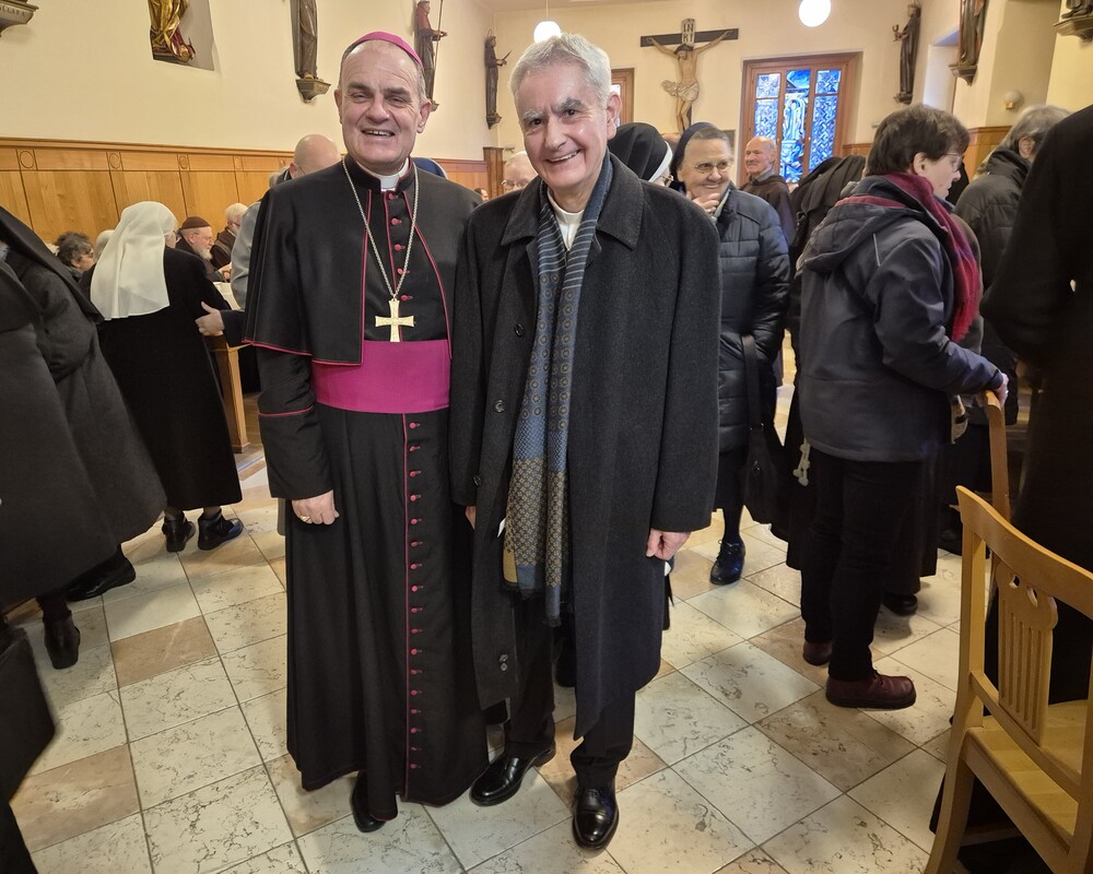 Bischof Ivo Muser mit dem neuen diözesanen Referent Tullio Poli.