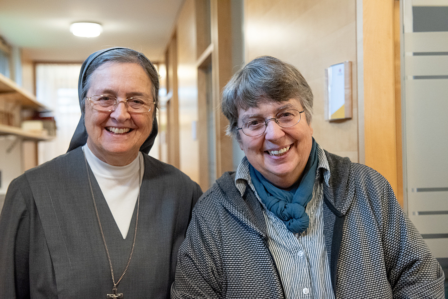 Besuch der Generaloberin: Madre Chiara Cazzuola (l.) mit Provinzleiterin Sr. Petra Egeling